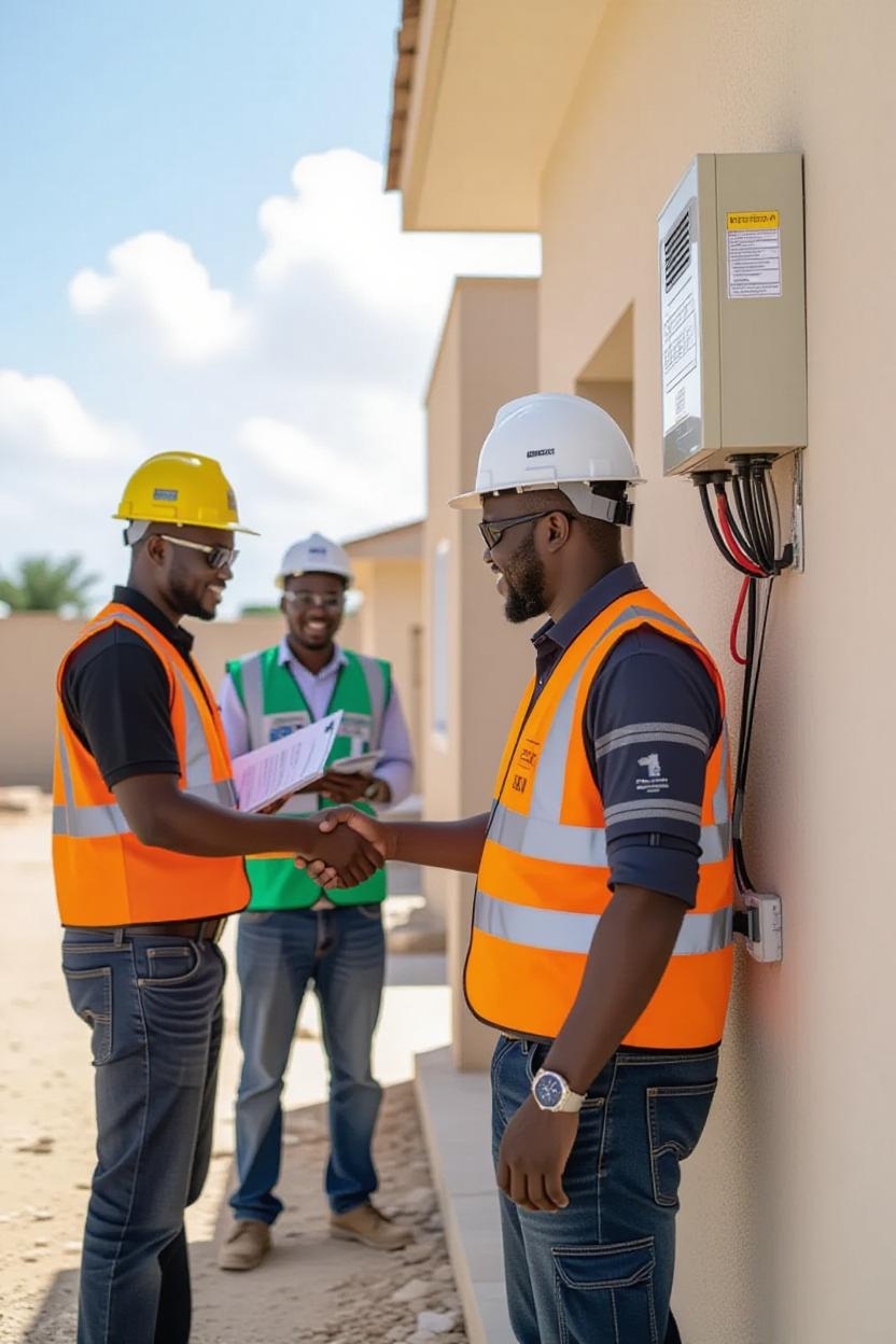 Intervention ESATECH sur terrain - Génie Civil et Électricité